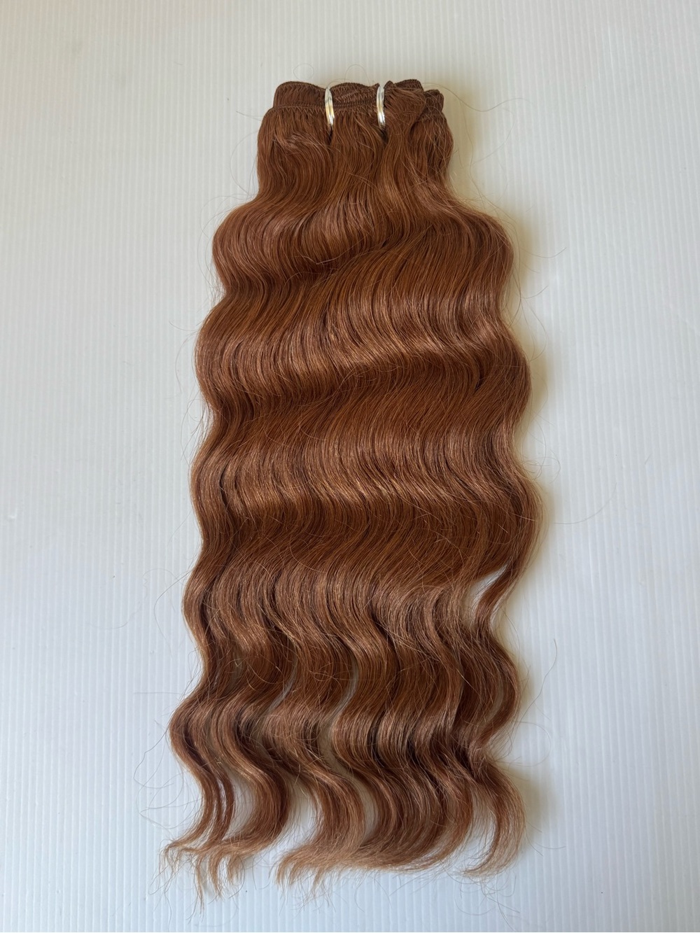 16” 100% Human Hair #30 Auburn Copper Body Wave Weft Extensions